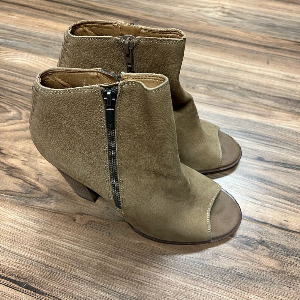Lucky brand peep toe boots 8